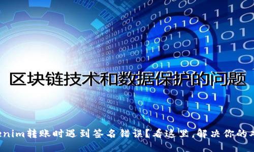 Tokenim转账时遇到签名错误？看这里，解决你的难题！